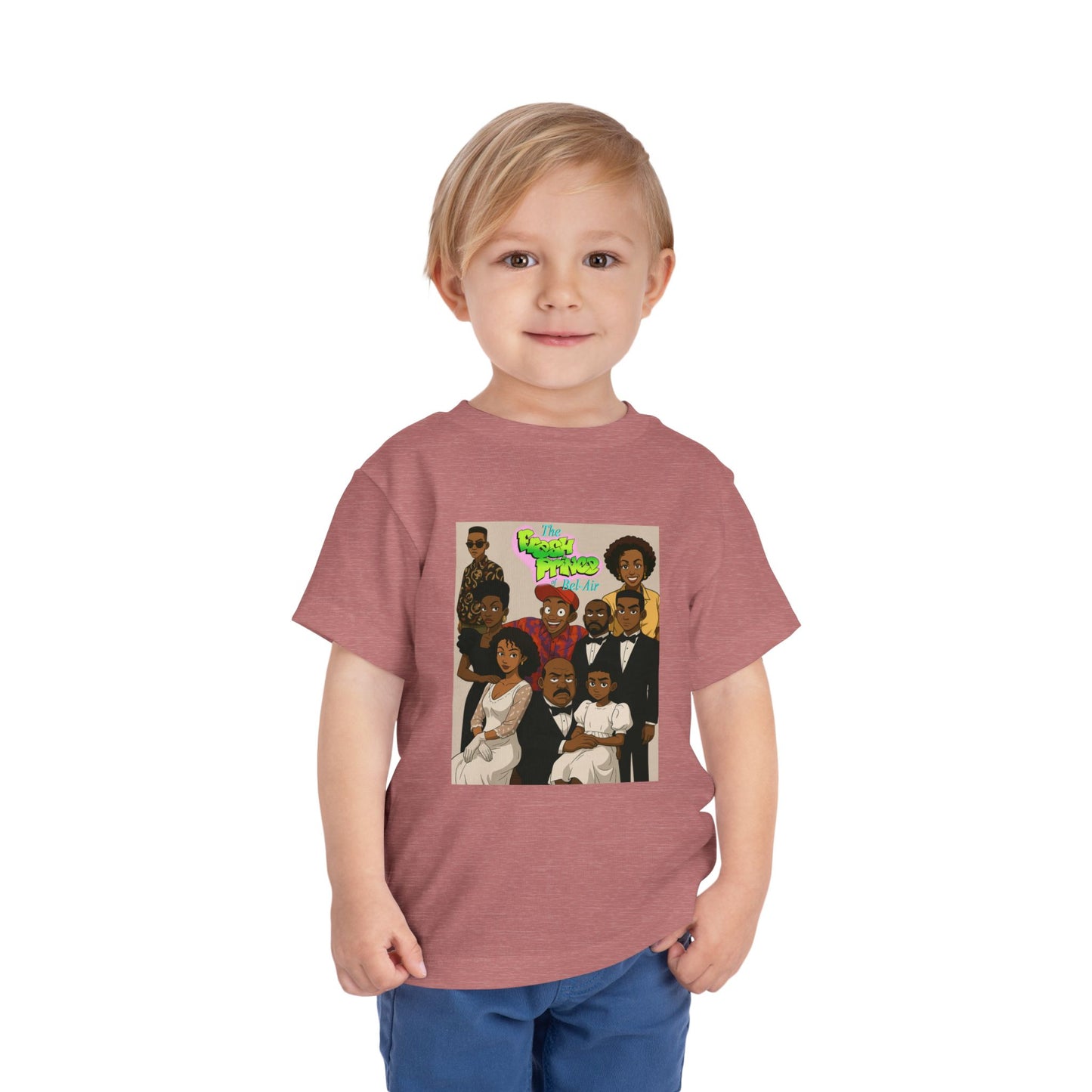 Cool Fresh Prince Cartoon Family Toddler Tee, Fun Kids T-Shirt, Unique Gift for Birthdays, Family Reunion, Playdate Outfit, Everyday Wear