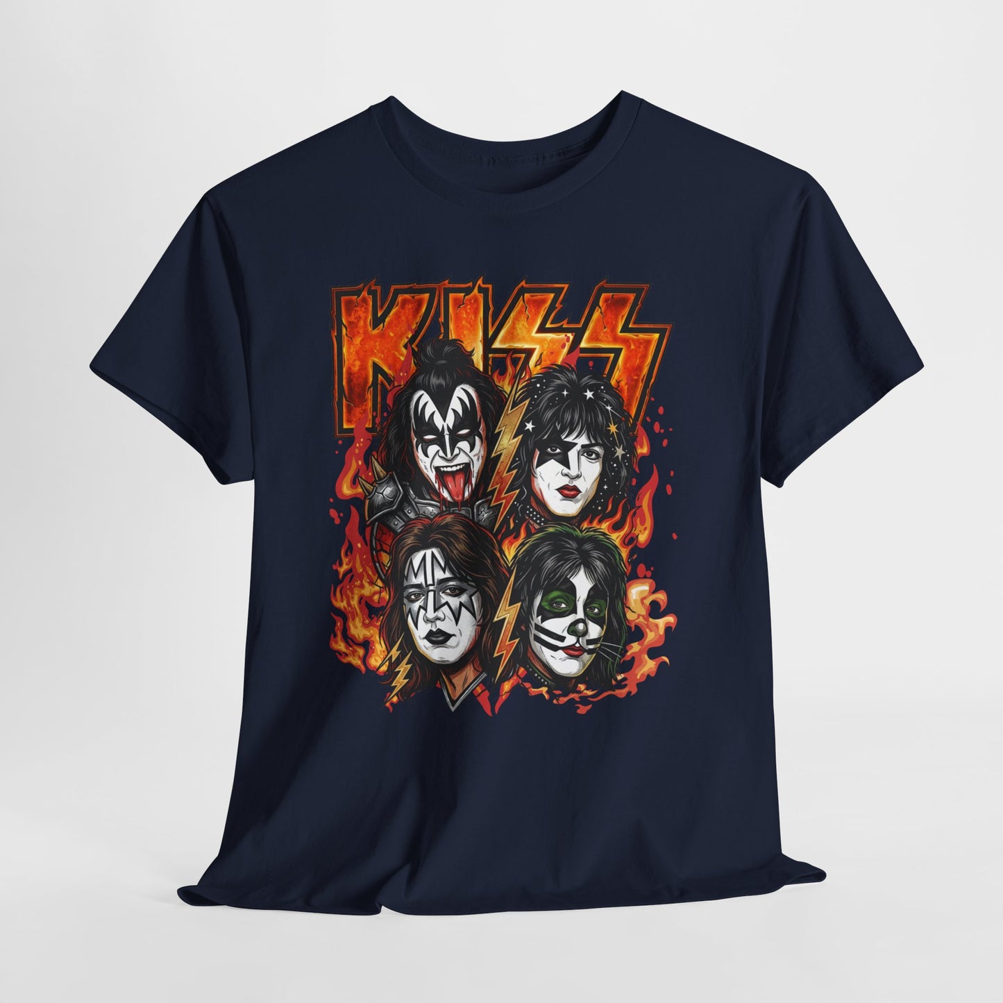 Rock Band Flames Graphic Tee