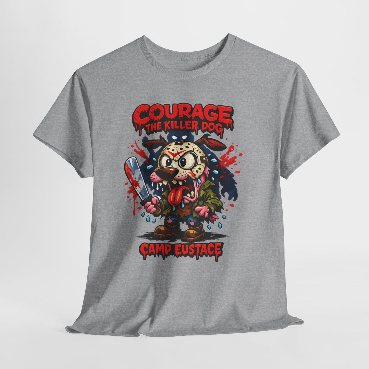 Horror Camp Graphic Tee — "Courage the Killer Dog" Camp Eustace Shirt