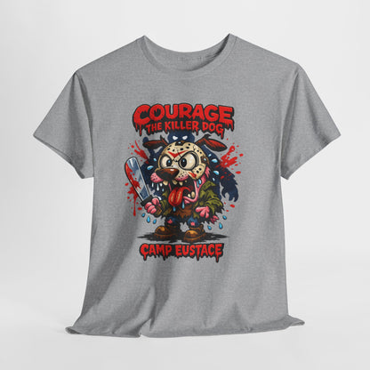 Horror Camp Graphic Tee — "Courage the Killer Dog" Camp Eustace Shirt