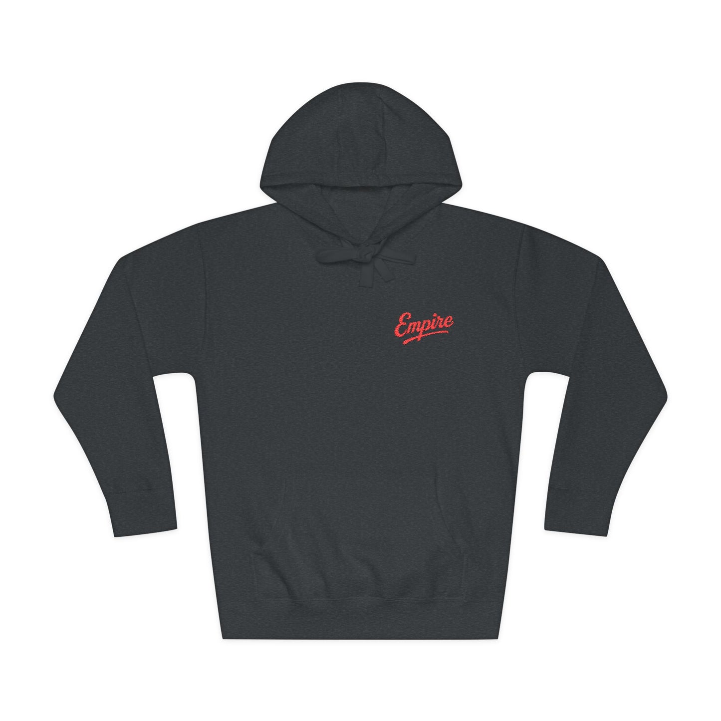 Empire Signature Embroidered Hoodie — Minimal Fleece with Red 'Empire' Logo
