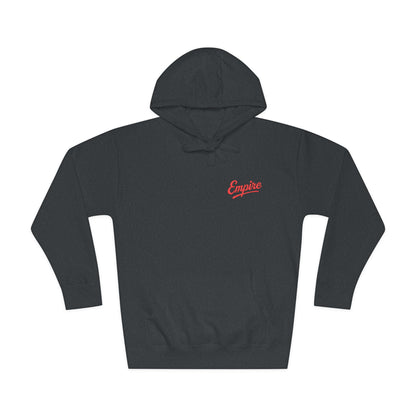Empire Signature Embroidered Hoodie — Minimal Fleece with Red 'Empire' Logo