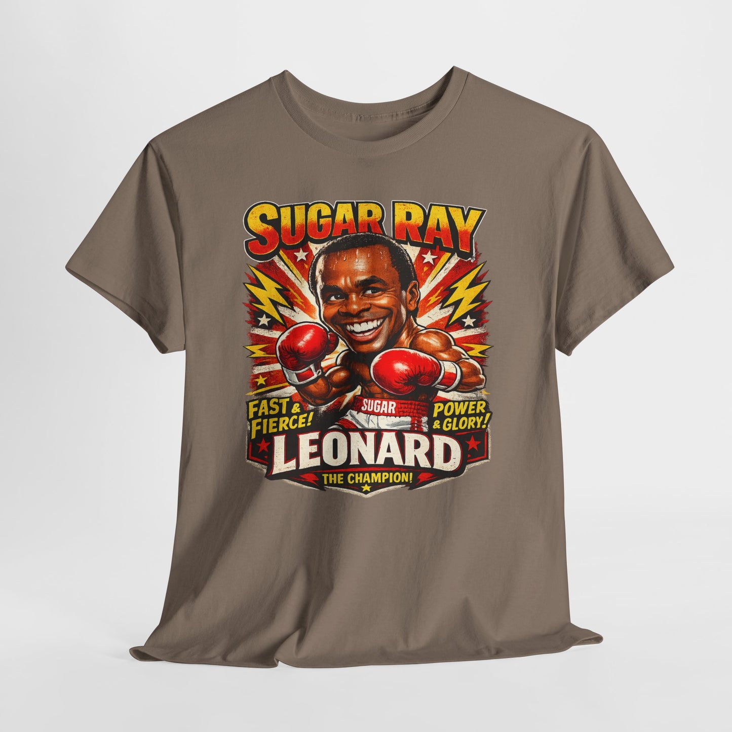 Vintage Boxing Champion Tee – “Sugar Ray Leonard” Graphic Shirt