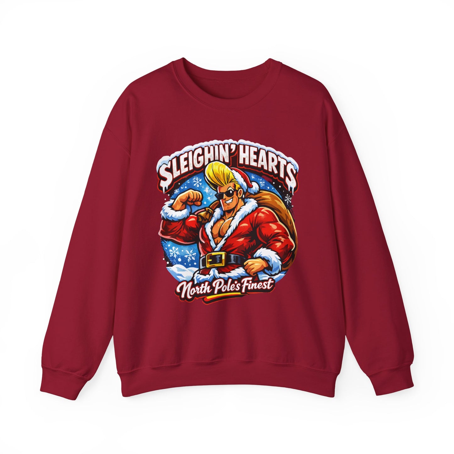Johnny B 'Sleighin' Hearts' Crewneck Sweatshirt — Where the Ho-Ho-Ho's At