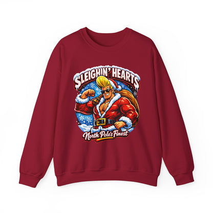 Johnny B 'Sleighin' Hearts' Crewneck Sweatshirt — Where the Ho-Ho-Ho's At