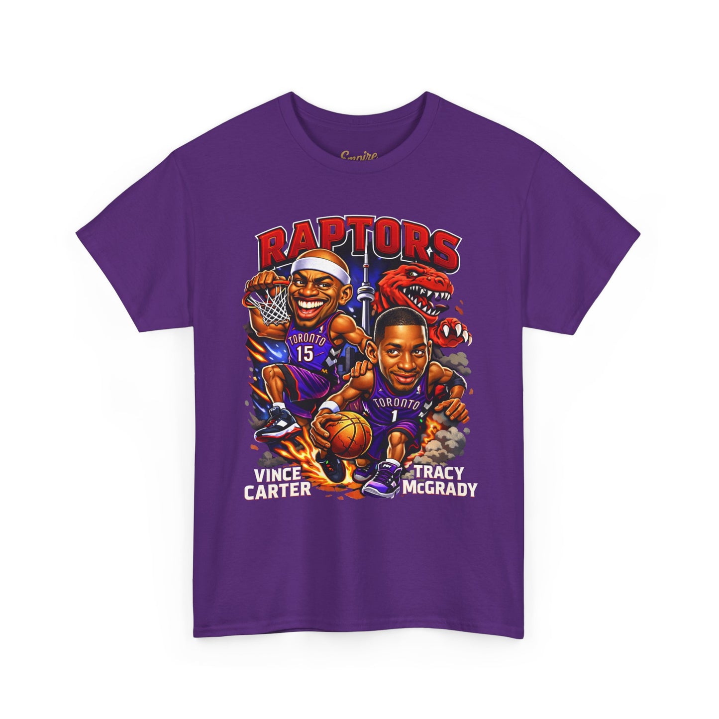 Raptors Basketball Tee — Vintage Cartoon Players Graphic Shirt