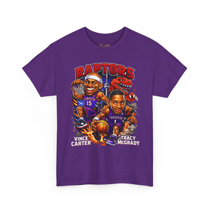 Raptors Basketball Tee — Vintage Cartoon Players Graphic Shirt