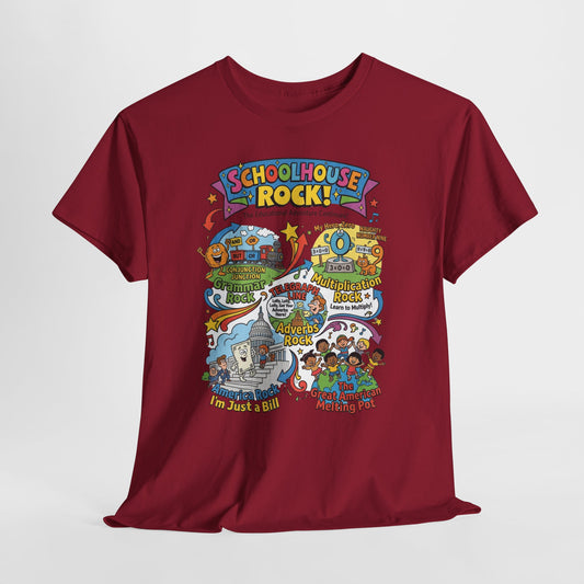 Schoolhouse Rock! Vintage Cartoon Tee — Retro Educational Music Band Graphic Shirt