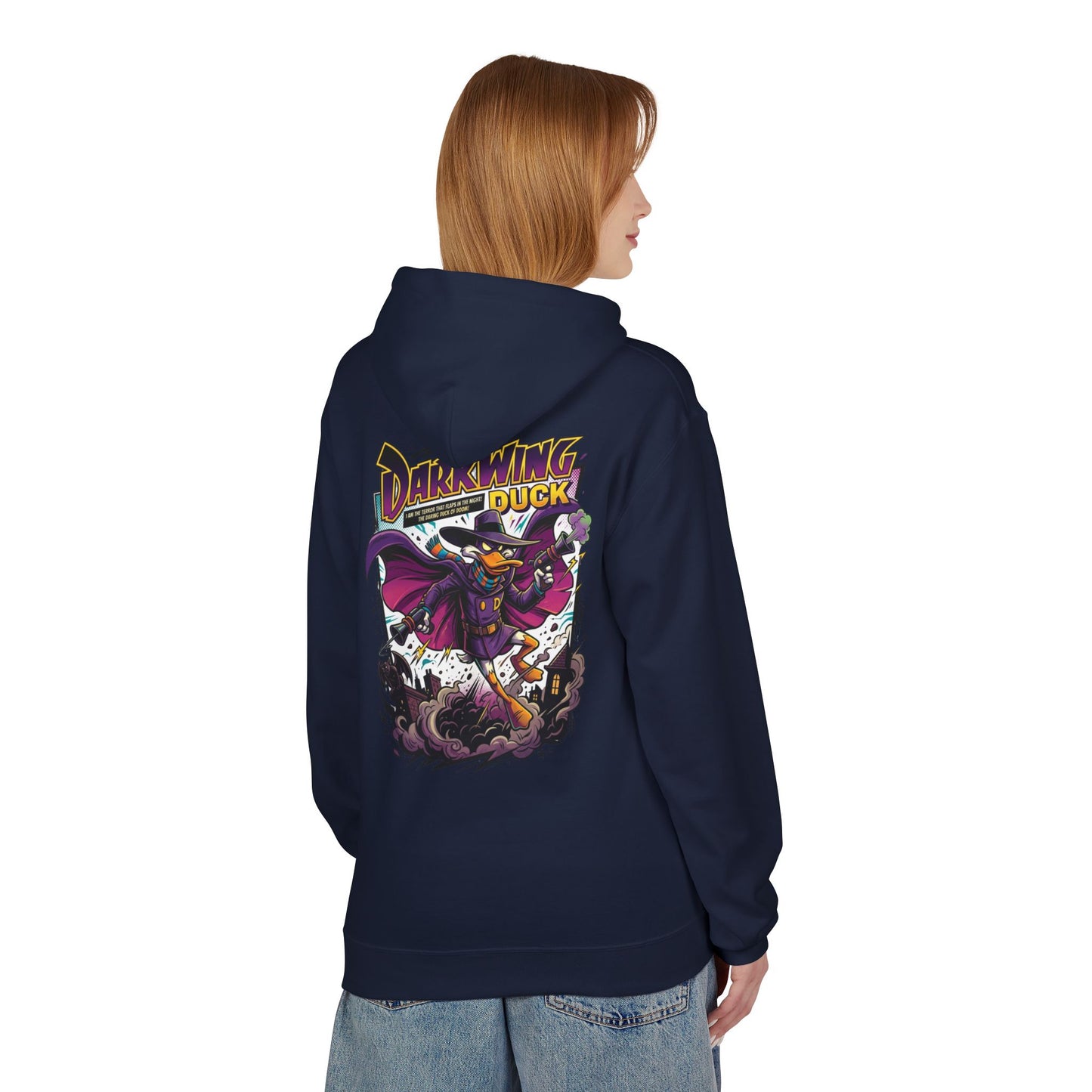 Retro Darkwing Duck Graphic Hoodie | 90s Cartoon Nostalgia