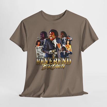 Reverend Brown Vintage Coming To America Collage T-Shirt