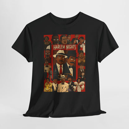 Harlem Nights Unisex Heavy Cotton Tee - Vintage Style Graphic T-Shirt for Movie Lovers