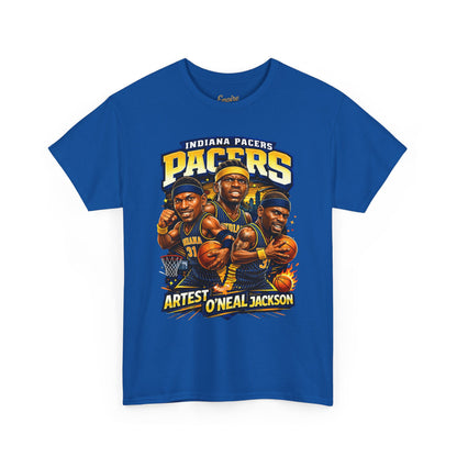 Indiana Pacers Vintage Players Graphic Tee — "Pacers" O'Neal & Jackson Tribute