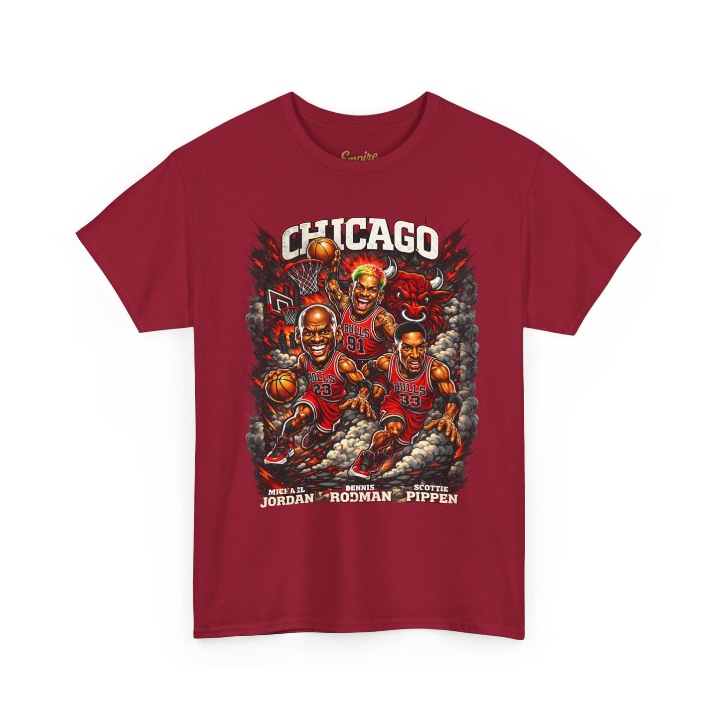 Chicago Bulls Retro Players Graphic Tee — Vintage Basketball Team Shirt