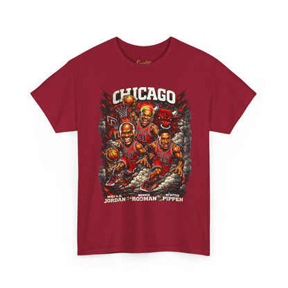Chicago Bulls Retro Players Graphic Tee — Vintage Basketball Team Shirt