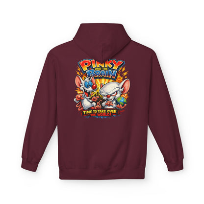Pinky and the Brain "Time to Take Over the World" Midweight Softstyle Fleece Hoodie