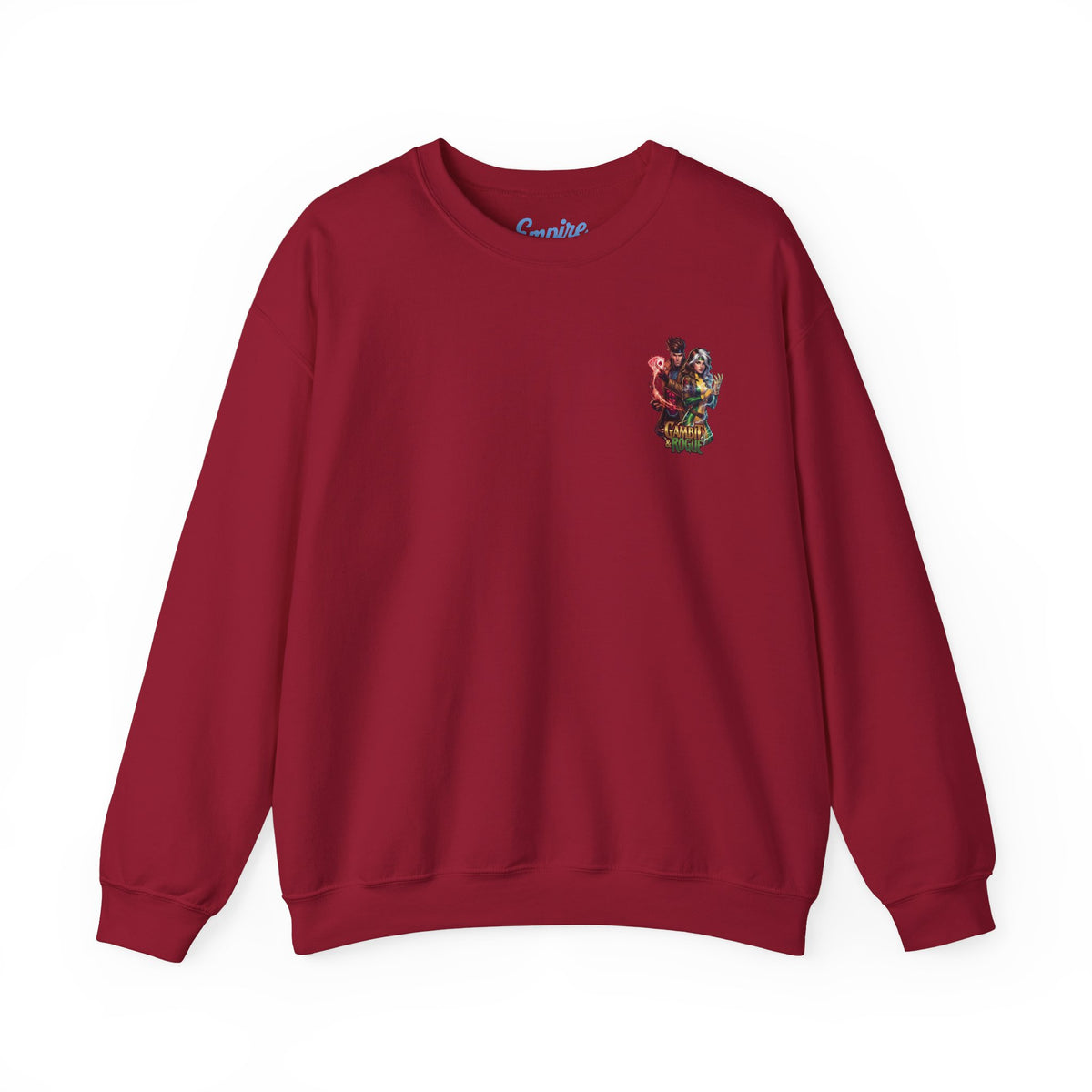 Gambit & Rogue Graphic Crewneck Sweatshirt — X-Men Comic Retro Art