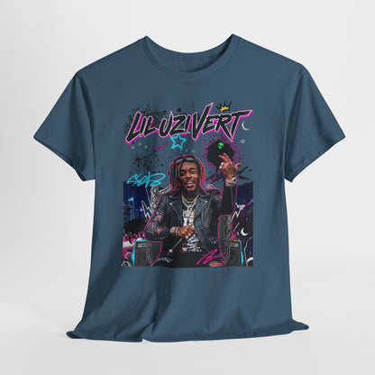 Lil Uzi — Retro Neon Rap Portrait T-Shirt