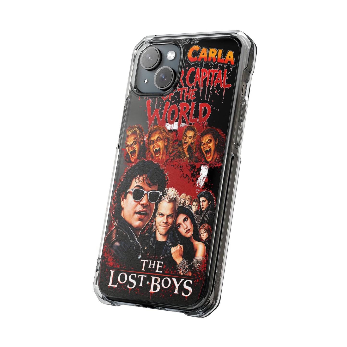 The Lost Boys Clear Magnetic Phone Case – Retro Vampire Movie Collage