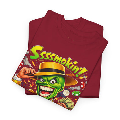 The Mask Graphic Tee — 'Ssssmokin!' Retro Movie Design