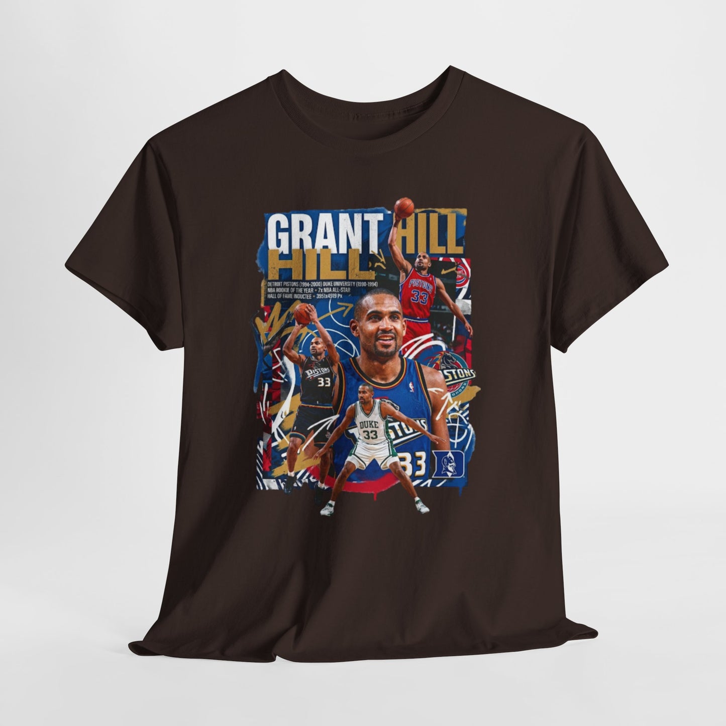Grant Hill - Retro Basketball Player Collage