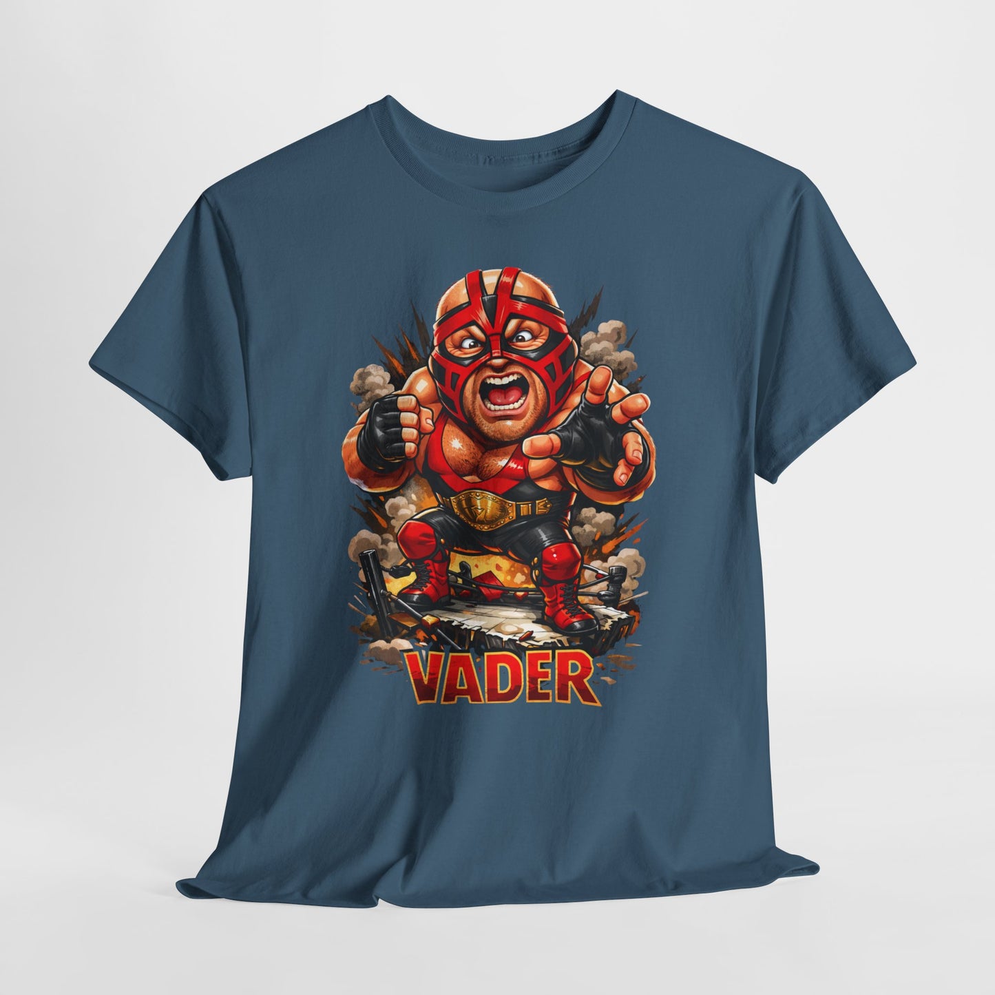 Vader Wrestler Graphic Tee — Retro Cartoon Wrestling T‑Shirt