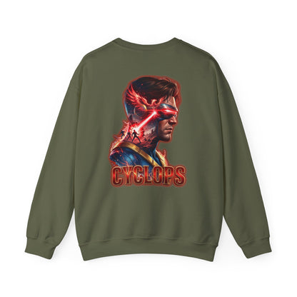Cyclops Graphic Sweatshirt — Retro X‑Men Laser Portrait Crewneck
