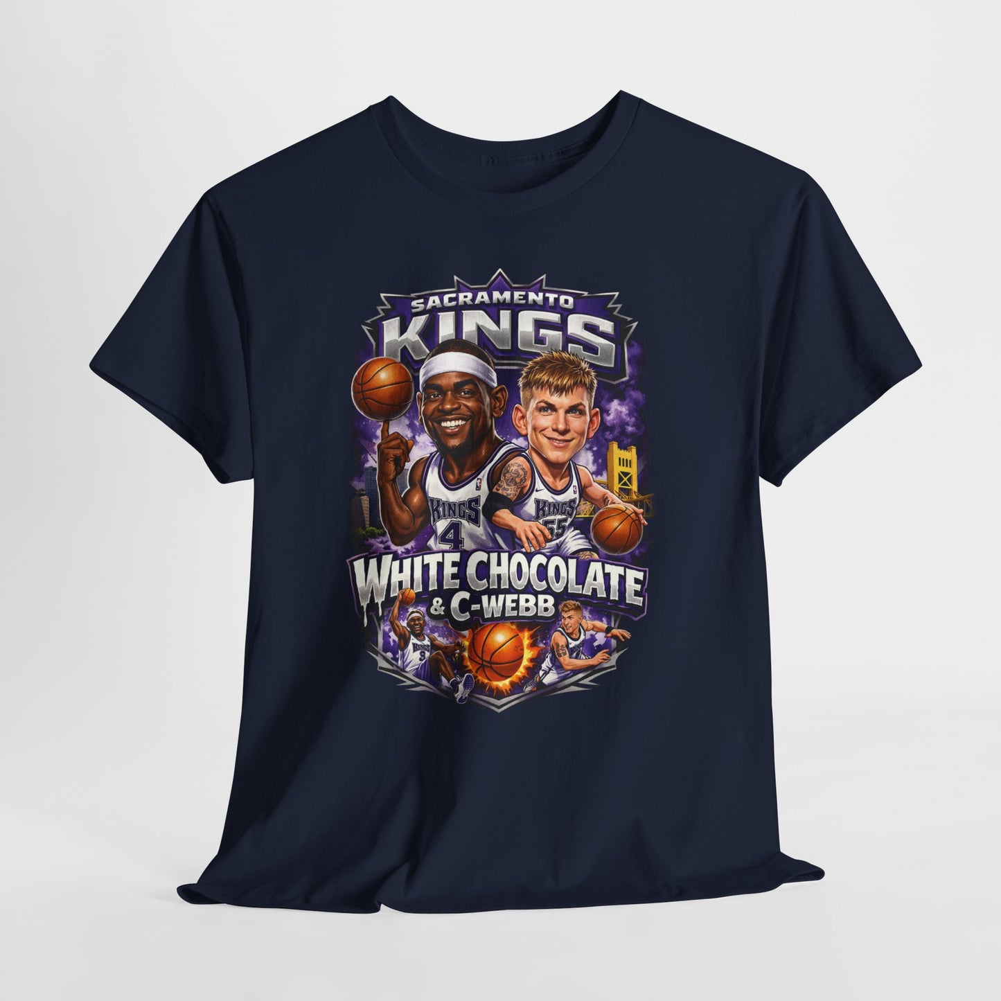 Sacramento Kings 'White Chocolate & C-Webb' Basketball Tee
