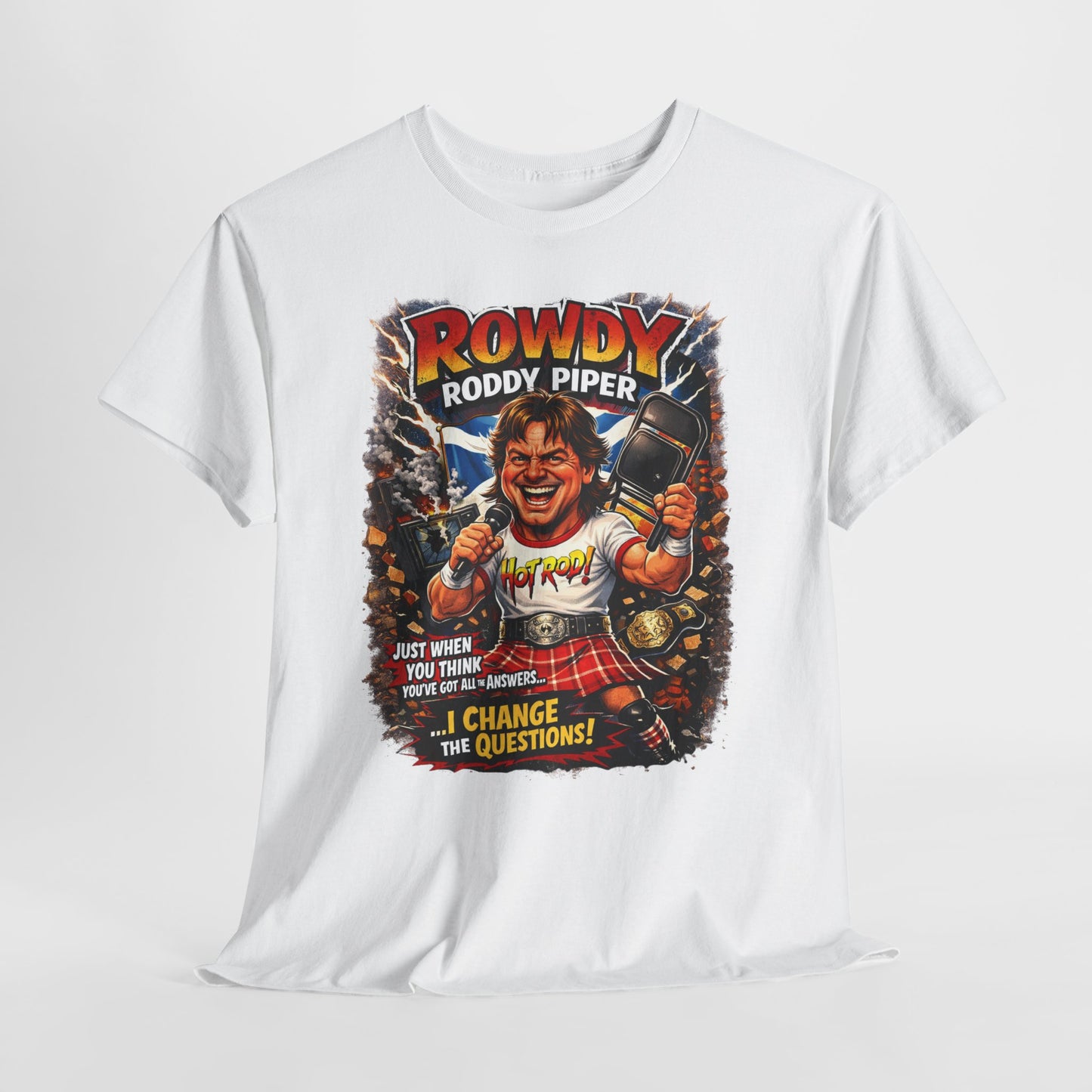 Rowdy Roddy Piper T-Shirt — Retro Wrestling Graphic Tee