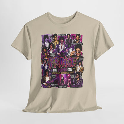 Prince Tribute T-Shirt – 'Prince The One' Collage Graphic Tee