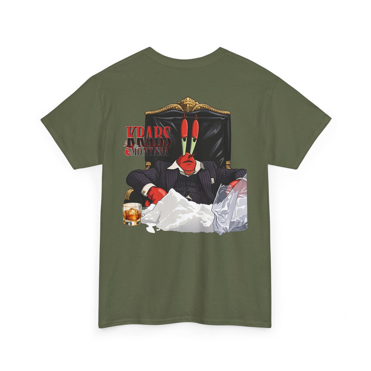 Krabs Montana Tee — Parody Graphic T-Shirt (Front Chest & Back Design)