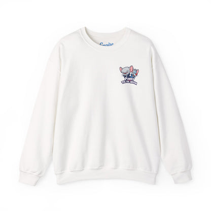 Pinky and the Brain Crewneck Sweatshirt - 'Time to Take Over the World' Graphic