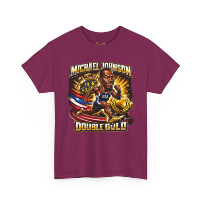 Michael Johnson 'Double Gold' Olympic Track Tribute Tee