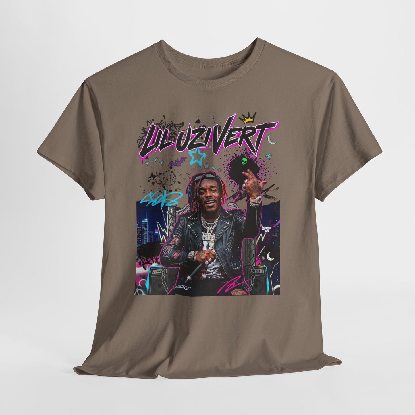 Lil Uzi — Retro Neon Rap Portrait T-Shirt