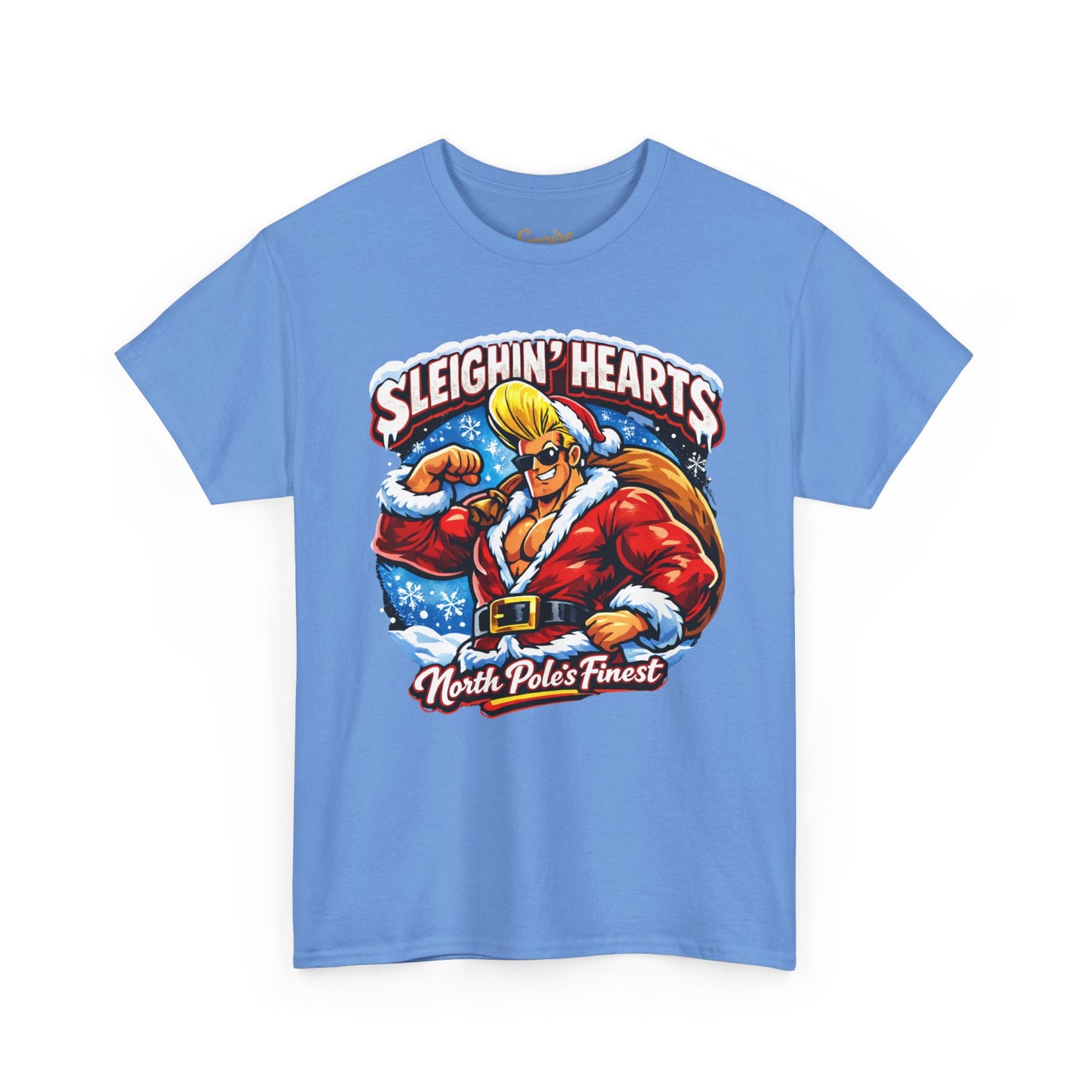 Johnny B 'Sleighin' Hearts' Christmas Tee — 'Where The Ho Ho Hos At' Holiday T-Shirt