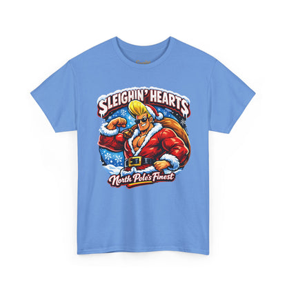 Johnny B 'Sleighin' Hearts' Christmas Tee — 'Where The Ho Ho Hos At' Holiday T-Shirt
