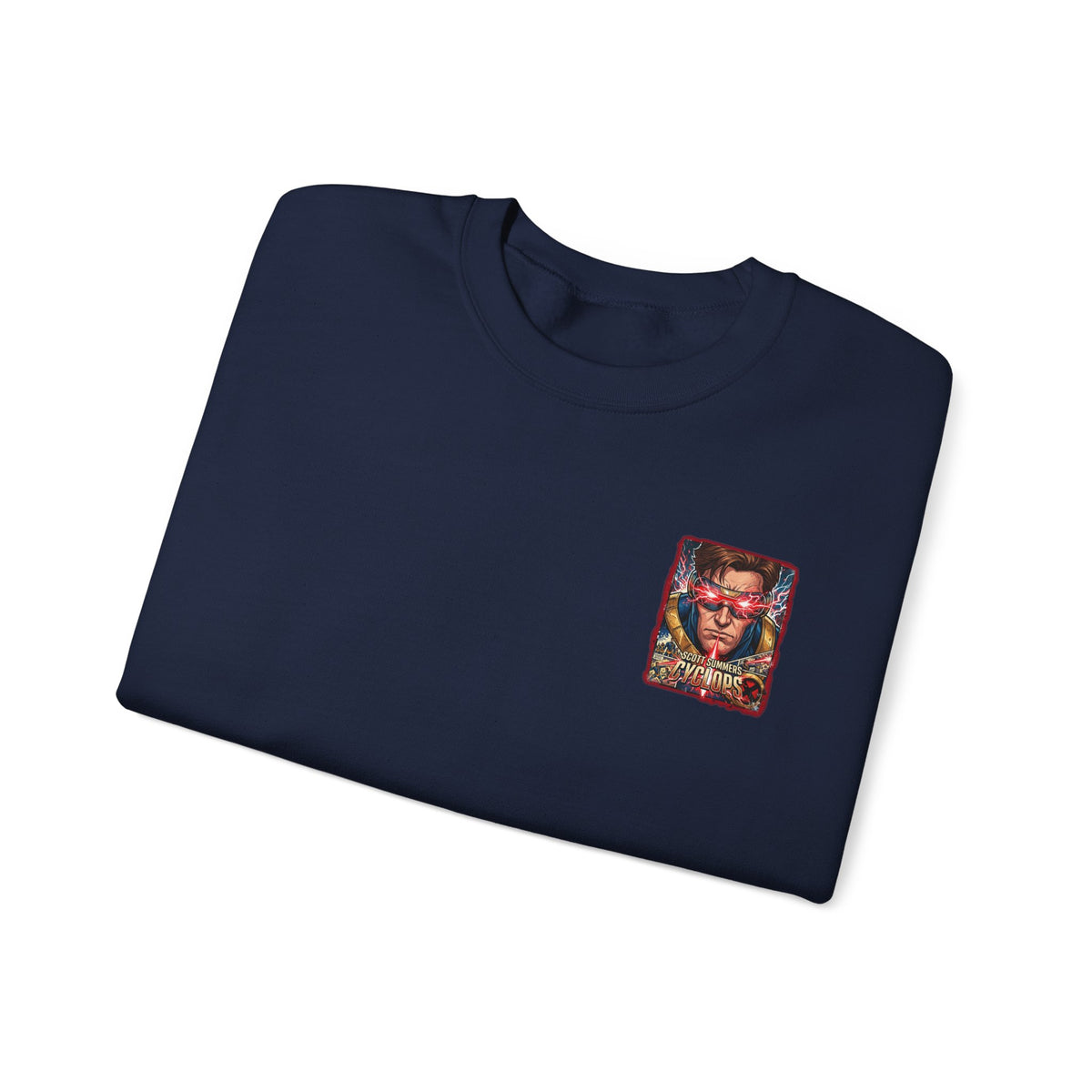 Cyclops Graphic Sweatshirt — Retro X‑Men Laser Portrait Crewneck