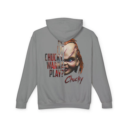 Chucky Hoodie - "Hi, I'm Chucky. Wanna Play?" Horror Movie Pullover
