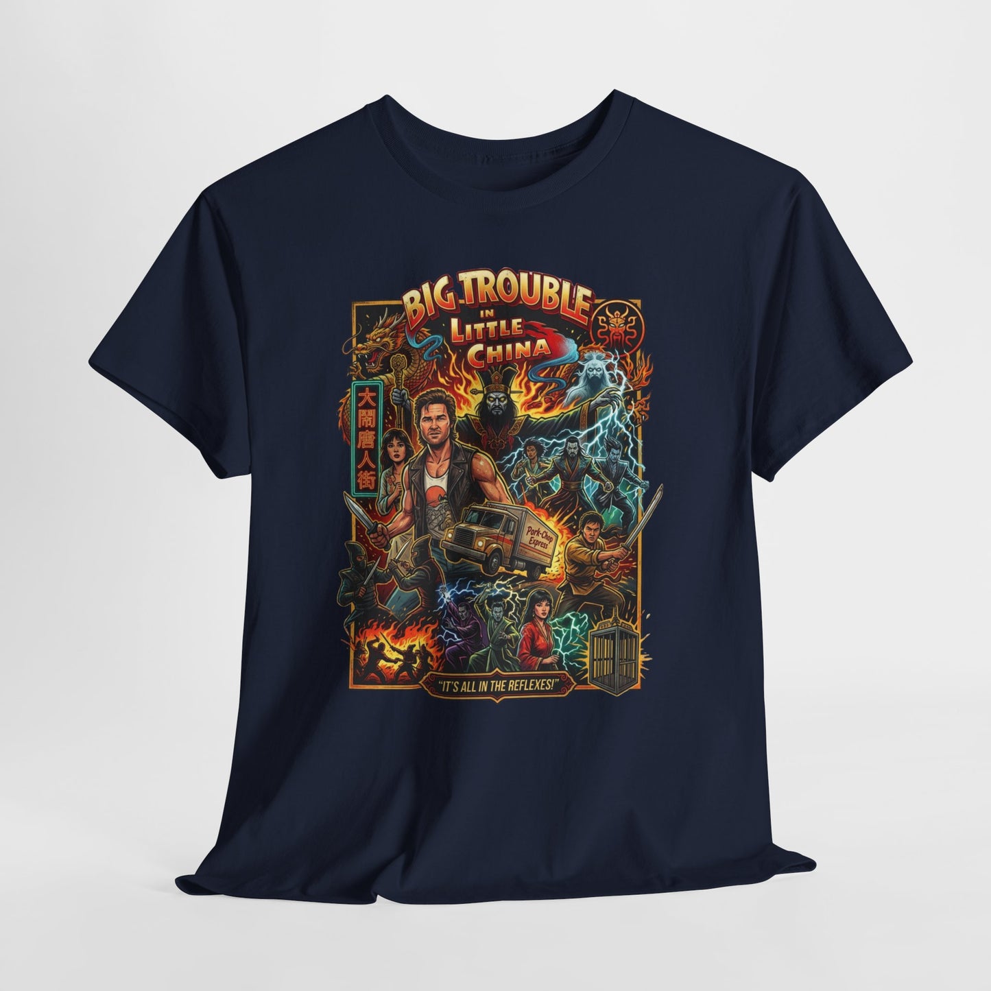 Big Trouble Little China Movie Poster T-Shirt — Retro 80s Action Graphic Tee
