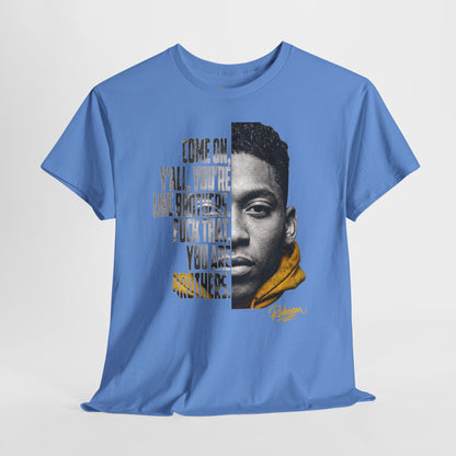 Raheem "Juice" Portrait Quote Tee — "You Are Brothers" Graphic T-Shirt