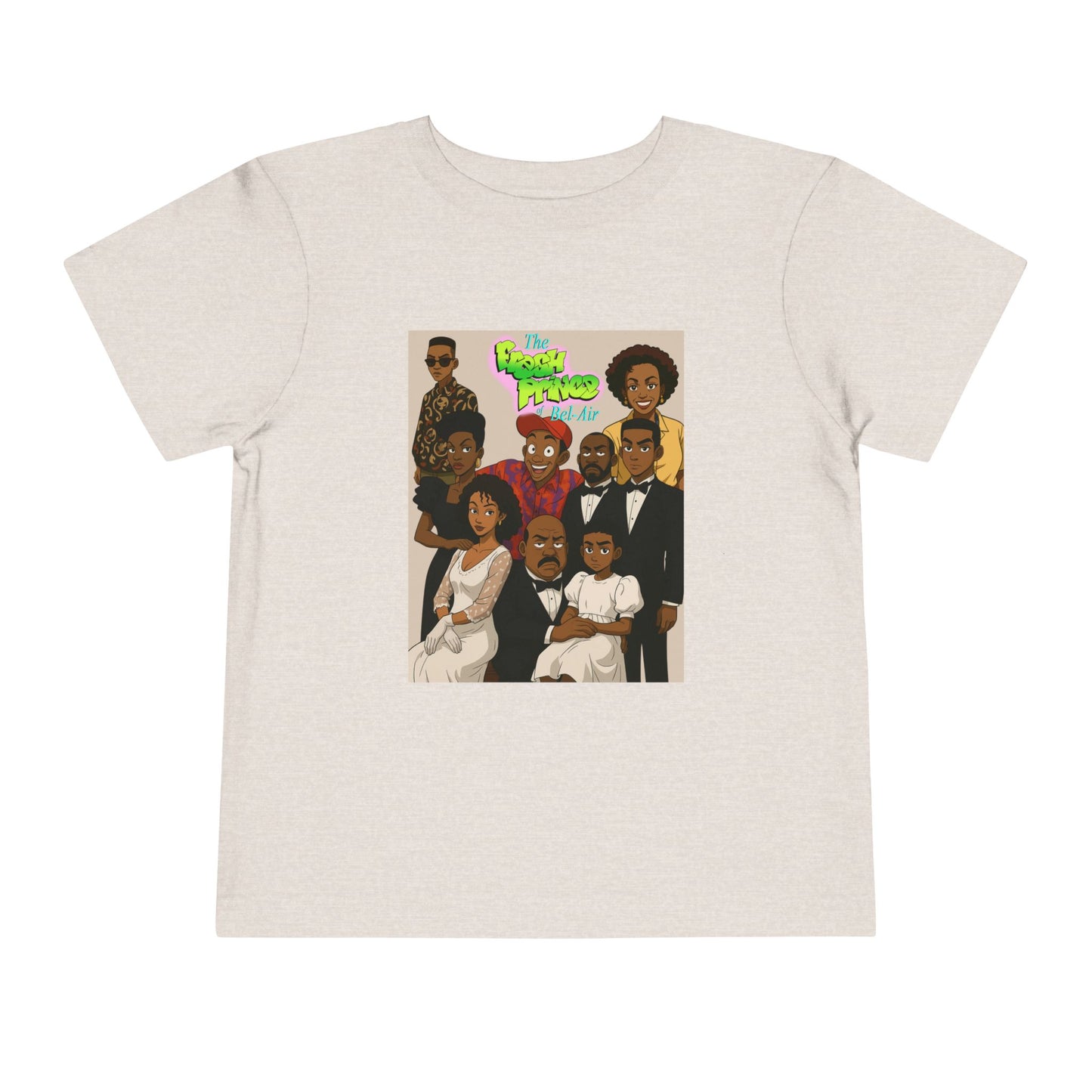 Cool Fresh Prince Cartoon Family Toddler Tee, Fun Kids T-Shirt, Unique Gift for Birthdays, Family Reunion, Playdate Outfit, Everyday Wear