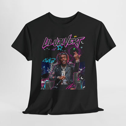 Lil Uzi — Retro Neon Rap Portrait T-Shirt