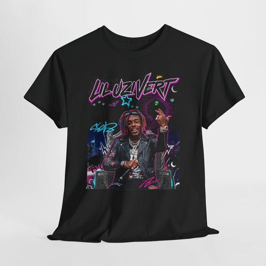 Lil Uzi — Retro Neon Rap Portrait T-Shirt
