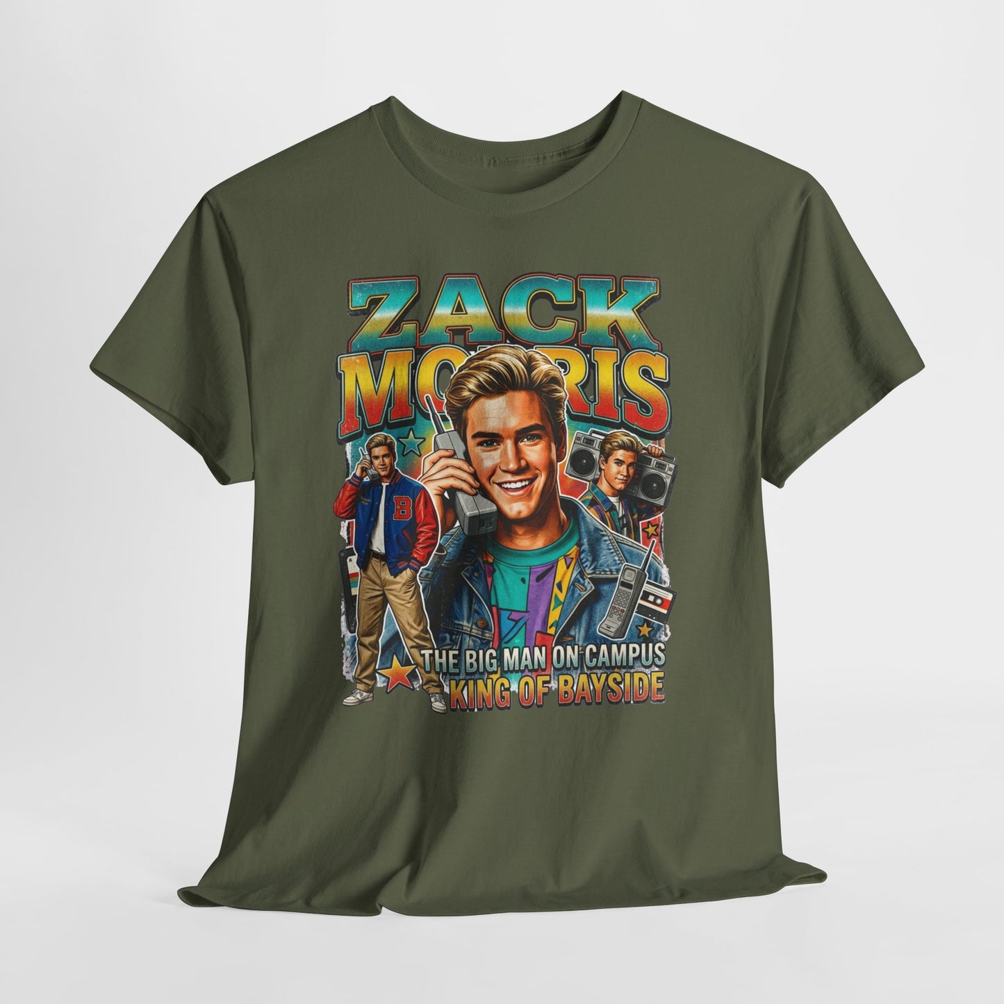 Zack Morris Retro TV Tee — 'The Big Man on Campus' Vintage 90s Graphic T-Shirt