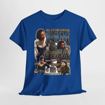 Pam & Gina Throwback Collage T-Shirt — 90s TV Queens Graphic Tee