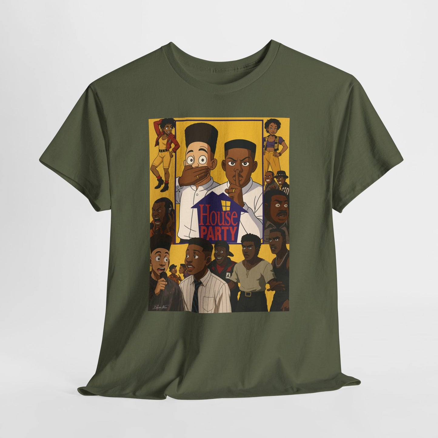 Party House Retro Unisex Heavy Cotton Tee | Vintage Vibe, Casual Wear, Party Shirt, Gift for Friends, Retro Fashion, Unisex T-Shirt
