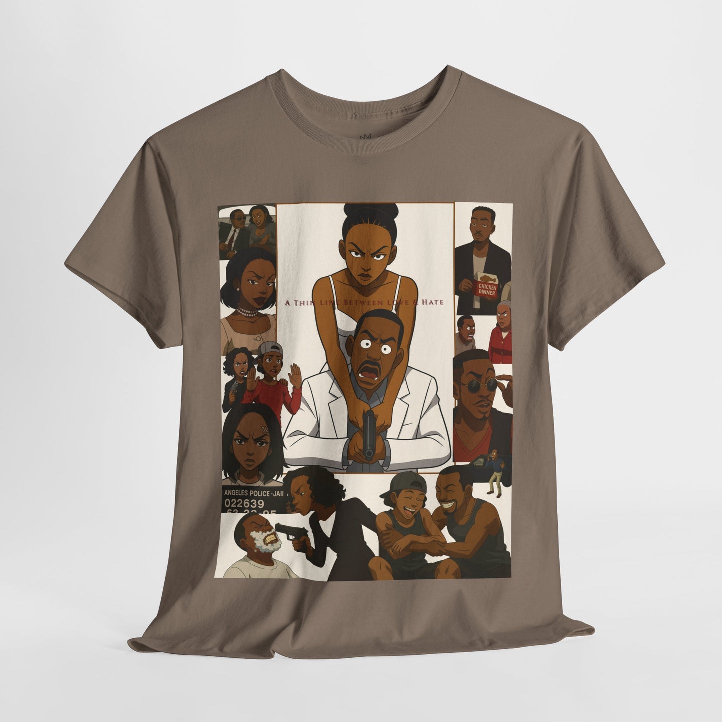 "A Thin Line" Unisex Heavy Cotton Tee - Artistic Tribute Design