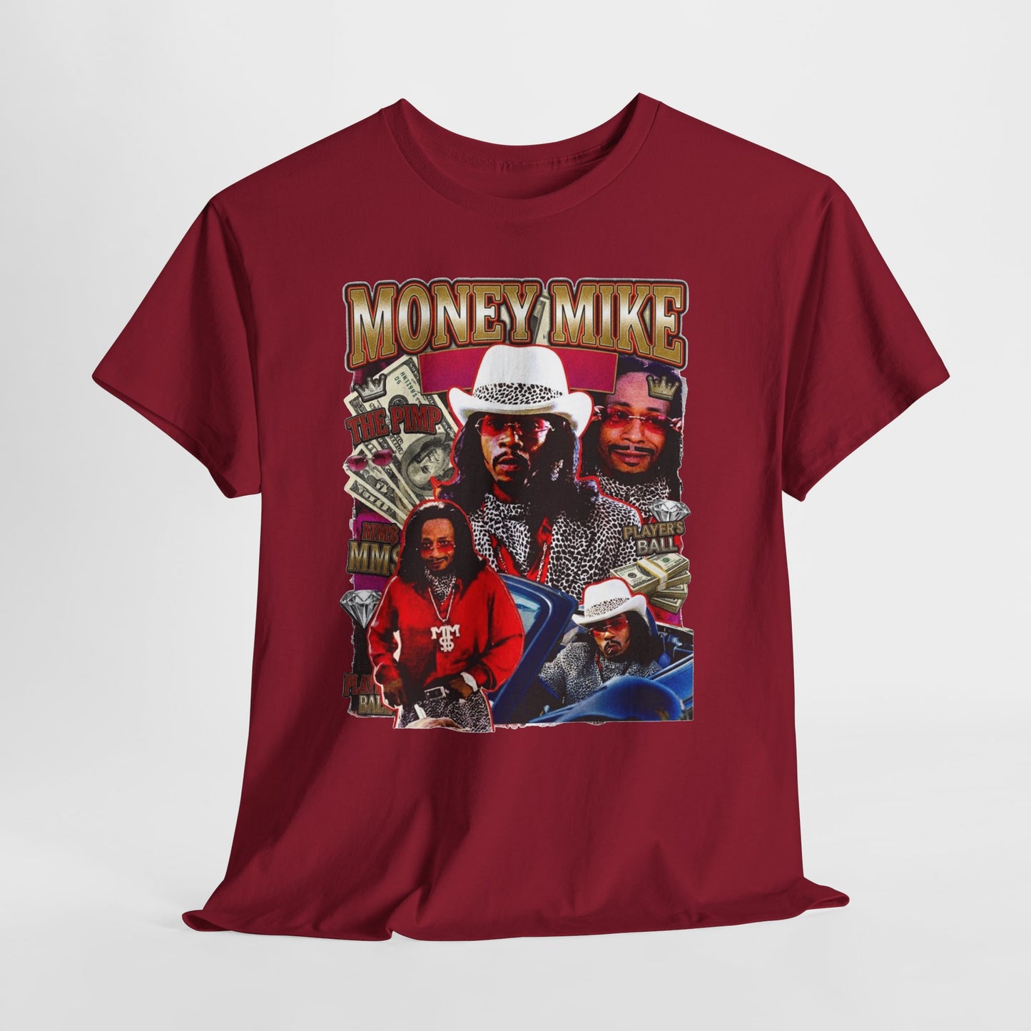 Money Mike Graphic Tee — Retro Movie Collage T‑Shirt