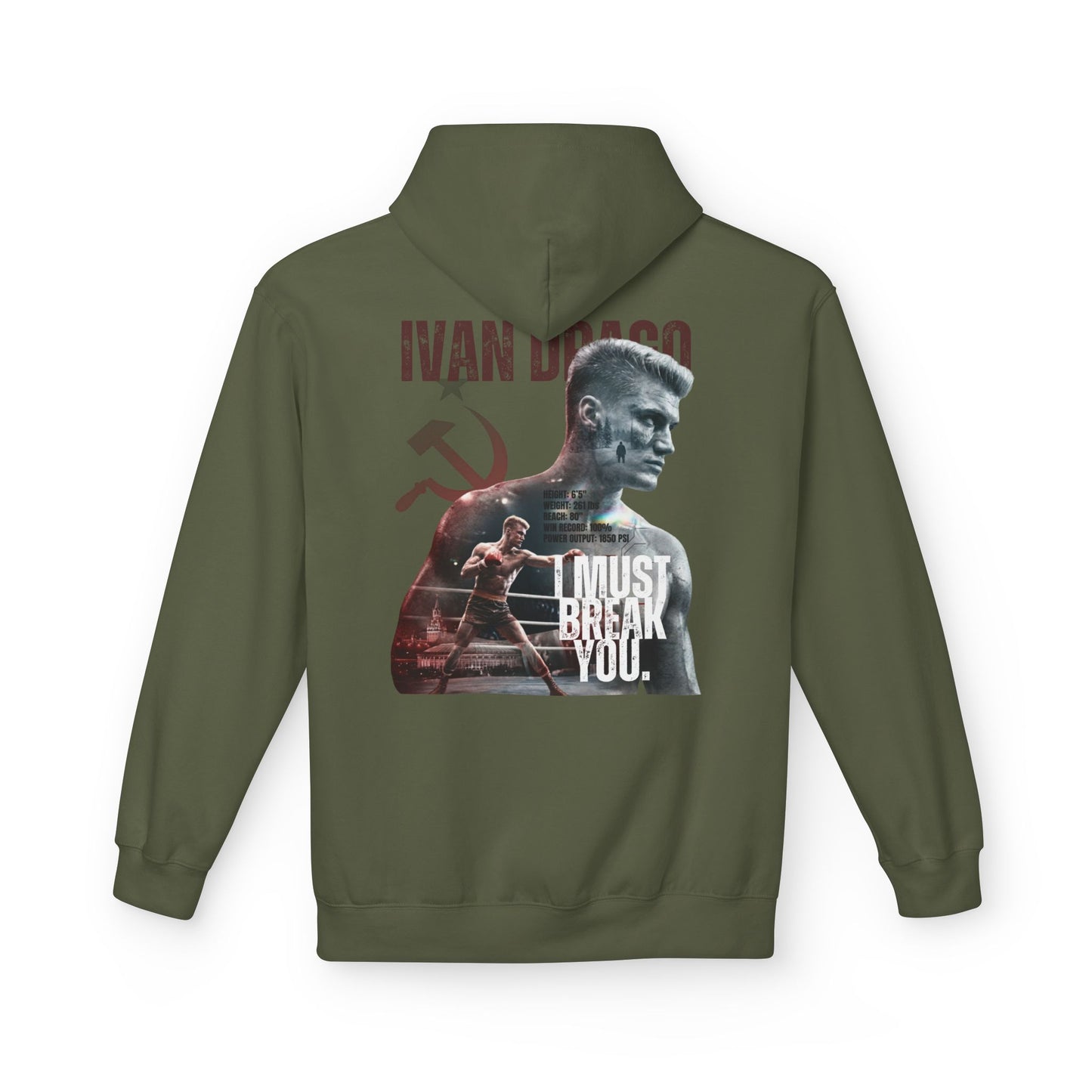 Ivan Drago 'I Must Break You' T-Shirt - Retro Rocky Boxing Graphic Hoodie