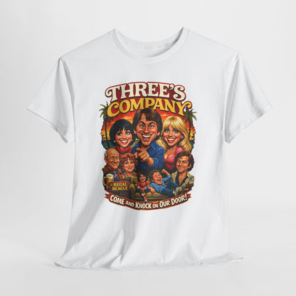 Three's Company Vintage TV Tee — Retro Sitcom Graphic T-Shirt