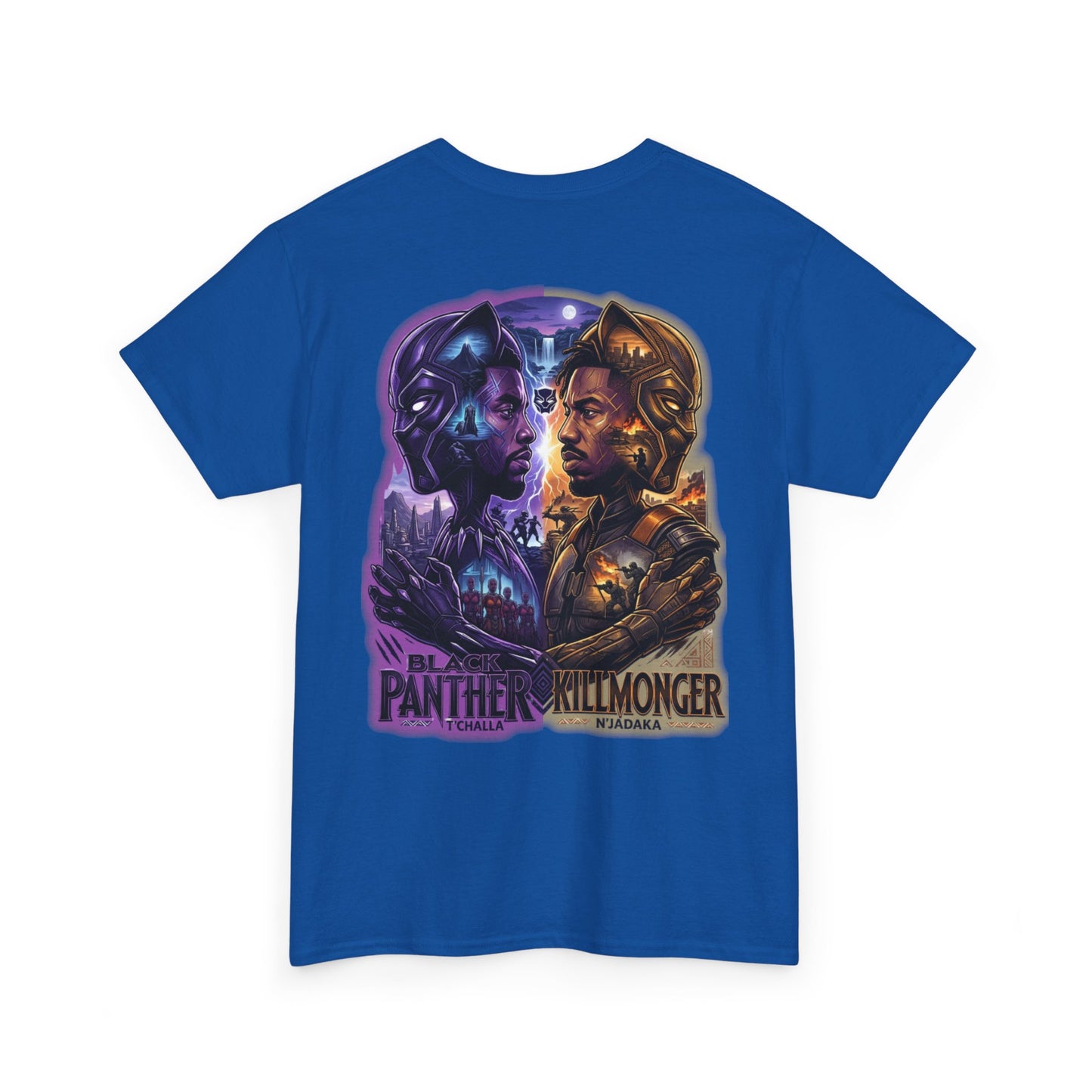 Black Panther vs Killmonger Graphic Tee – Retro Marvel Movie Poster T-Shirt